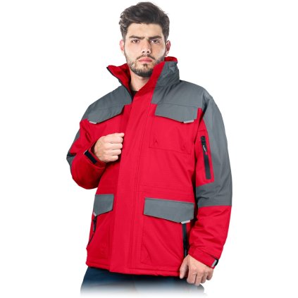 69694 15 kurtka ochronna ocieplana pre muzov farba cervena seda velkost 2xl
