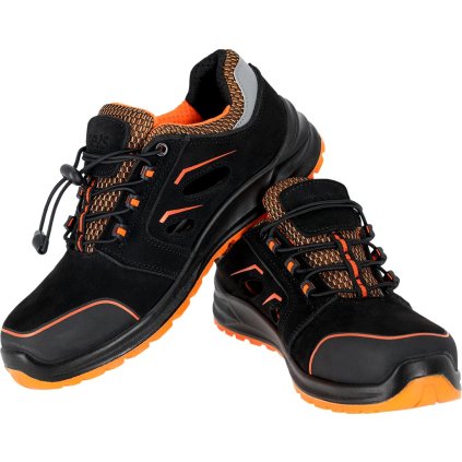 BUTY BEZPIECZNE pre mužov (Farba čierna-oranžová, Veľkosť 39)