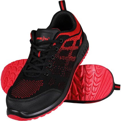 BUTY BEZPIECZNE pre mužov (Farba červená-čierna, Veľkosť 39)