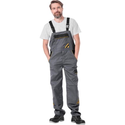 69988 8 spodnie ochronne ogrodniczki pre muzov farba sedo oranzova velkost 46