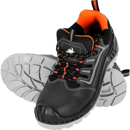 BUTY BEZPIECZNE pre mužov (Farba čierna-oranžová, Veľkosť 35)