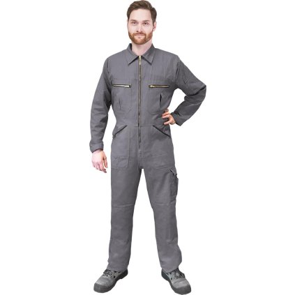 KOMBINEZON OCHRONNY pre mužov (Farba oceľovo-sivá, Veľkosť 46)