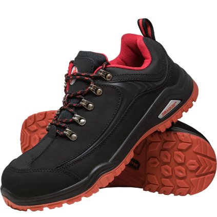 BUTY BEZPIECZNE pre mužov (Farba červená-čierna, Veľkosť 39)