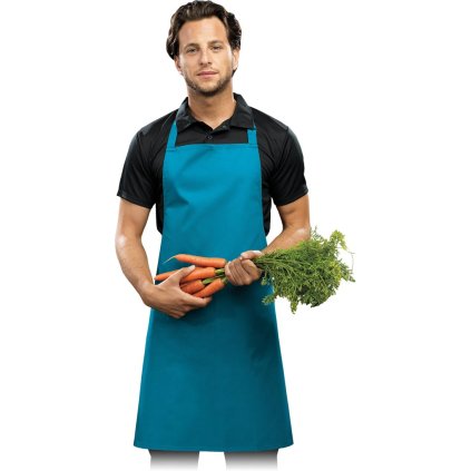 FARTUCH (Farba azurová modrá, Veľkosť 72x86)