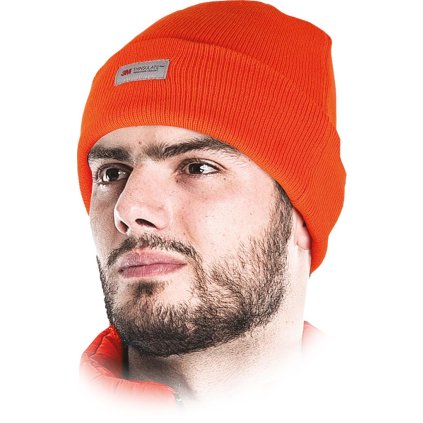 CZAPKA OCHRONNA OCIEPLANA (Farba oranžová, Veľkosť UNI)