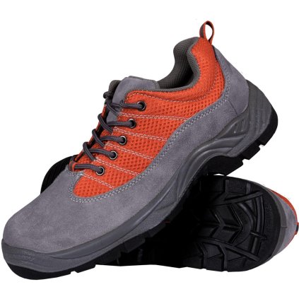 BUTY BEZPIECZNE pre mužov (Farba šedá-oranžová, Veľkosť 39)