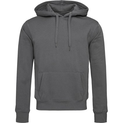 BLUZA Z KAPTUREM pre mužov (Farba grafitová, Veľkosť 2XL)