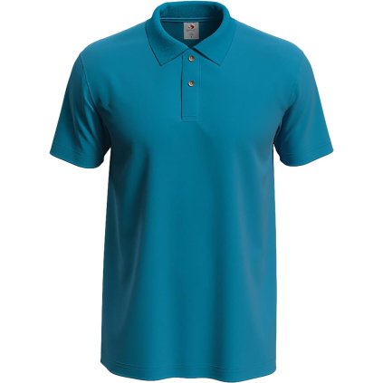 POLO MĘSKIE pre mužov (Farba azuro modrá, Veľkosť 2XL)
