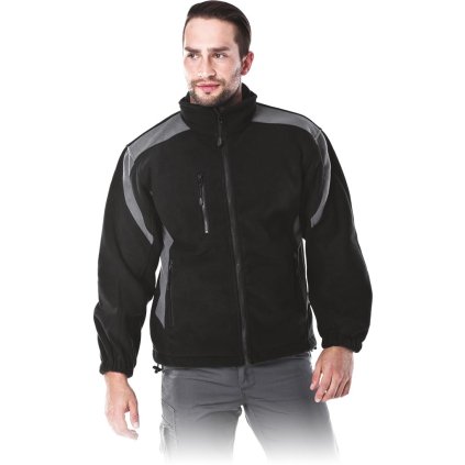 72046 5 bluza z polaru pre muzov farba cierna seda velkost l