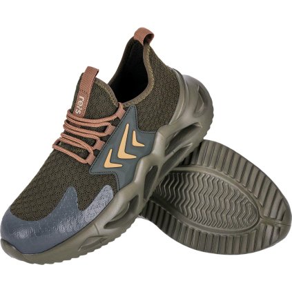 BUTY BEZPIECZNE pre mužov (Farba olivová, Veľkosť 39)