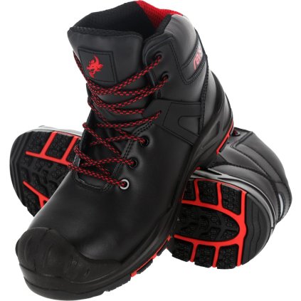 BUTY BEZPIECZNE pre mužov (Farba červená-čierna, Veľkosť 39)