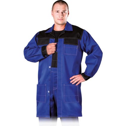 FARTUCH OCHRONNY pre mužov (Farba biela-modrá-čierna, Veľkosť 2XL)