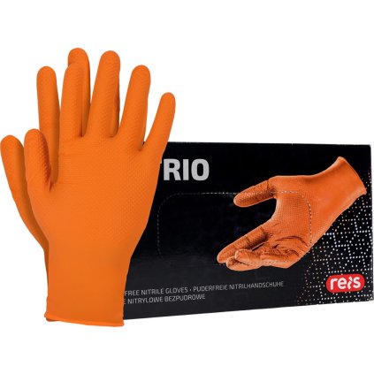 RĘKAWICE NITRYLOWE pre mužov (Farba oranžová, Veľkosť L)