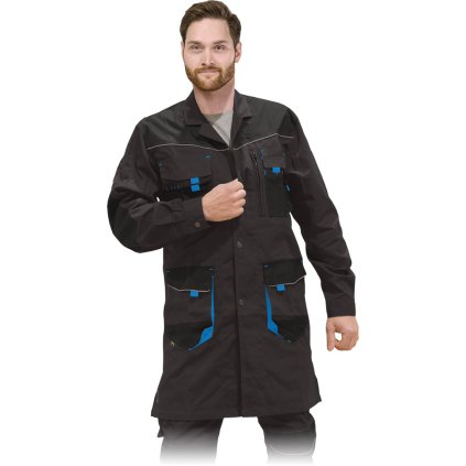 FARTUCH OCHRONNY pre mužov (Farba šedo-čierno-modrá, Veľkosť 2XL)