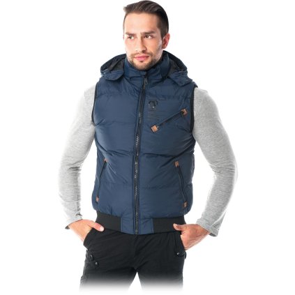 BEZRĘKAWNIK OCHRONNY OCIEPLANY pre mužov (Farba navy, Veľkosť 2XL)