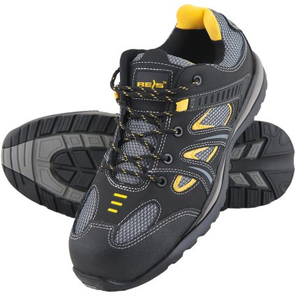 BUTY BEZPIECZNE pre mužov (Farba čierno-sivo-žltá, Veľkosť 38)