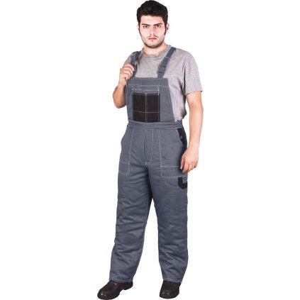 SPODNIE OCHRONNE OGRODNICZKI OCIEPLANE pre mužov (Farba čierna-šedá, Veľkosť 2XL)