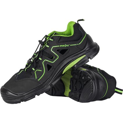 BUTY BEZPIECZNE pre mužov (Farba čierno-zelená, Veľkosť 38)