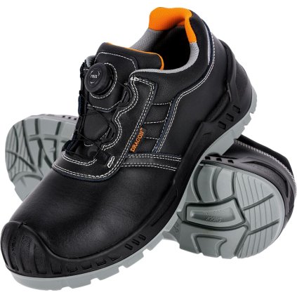 BUTY BEZPIECZNE pre mužov (Farba čierna-oranžová, Veľkosť 39)