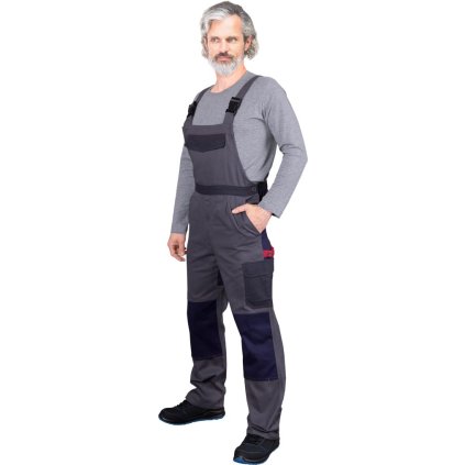 75187 8 spodnie ochronne ogrodniczki pre muzov farba tmavo seda seda velkost 46