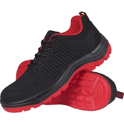 BUTY BEZPIECZNE OX.01.202 FLY-P-SB pre mužov (Farba červená-čierna, Veľkosť 39)