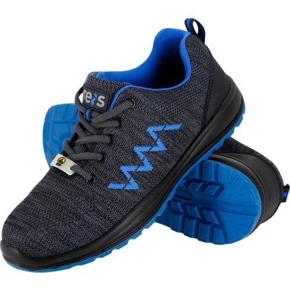 BUTY BEZPIECZNE pre mužov (Farba šedo-modrá, Veľkosť 39)