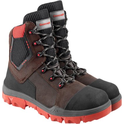 BUTY BEZPIECZNE pre ženy (Farba hnedá-čierna-červená, Veľkosť 35)