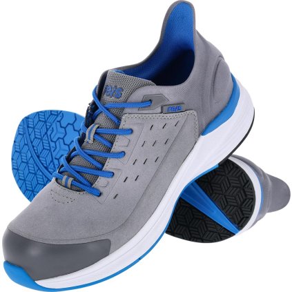 BUTY BEZPIECZNE pre mužov (Farba šedo-modrá, Veľkosť 39)