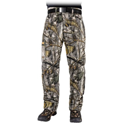 SPODNIE OCHRONNE OCIEPLANE DO PASA pre mužov (Farba tmavohnedo-zelno-sivá, Veľkosť 2XL)