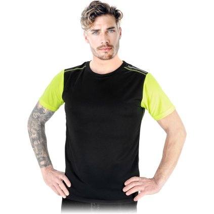 T-SHIRT (Farba čierna-neónová žltá, Veľkosť 2XL)