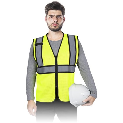 77287 2 kamizelka ostrzegawcza pre muzov farba zlto cierna velkost 2xl