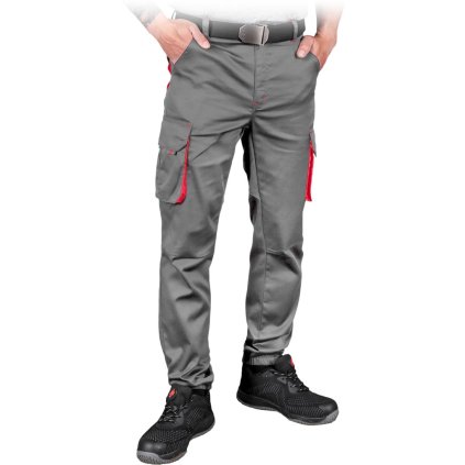 77335 7 spodnie ochronne do pasa pre muzov farba cervena seda velkost 46