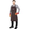 Kožená ochranná zástera pre zváračov pre mužov (Farba Hnedý, Veľkosť uni (60x90))