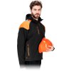 Ochranná bunda pre mužov (Farba Čierna A Oranžová, Veľkosť 2XL)