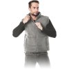 BEZRĘKAWNIK OCHRONNY OCIEPLANY pre mužov (Farba oceľovo-sivá, Veľkosť 2XL)