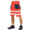 SPODNIE OCHRONNE DO PASA - KRÓTKIE pre mužov (Farba červená-navy-reflexná sivá, Veľkosť 2XL)