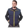 BEZRĘKAWNIK OCHRONNY OCIEPLANY pre mužov (Farba námornícka modrá-žltá, Veľkosť 2XL)