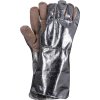 RĘKAWICE OCHRONNE ŻAROODPORNE (Farba strieborná-svetlo hnedá, Veľkosť 11 (43 cm))