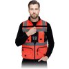 KAMIZELKA OSTRZEGAWCZA pre mužov (Farba červená-čierna, Veľkosť 2XL)