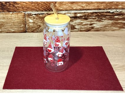 Sklenička s vinyl potiskem Malý trpaslíci