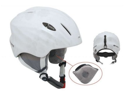 Přilba Force Ski-Kid perleť S/M