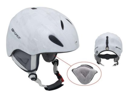 Přilba Force Ski perleť L/XL