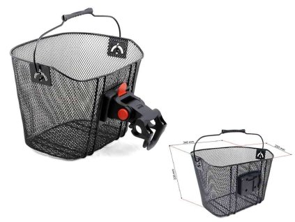 Koš na řídítka Author AO-QRB s držákem (d. 25,4 / 31,8)