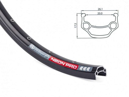Ráfek Author ACO Neon Pro černá (Velikost 559x20/ 32 disc)