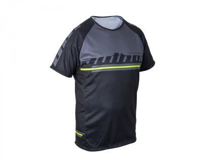Dres Author Cycling Team X0 černá/šedá/žlutá-neonová (Velikost L)