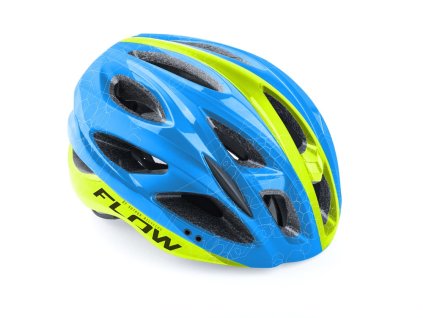 Přilba Author Flow Inmold X9 204 modrá/žlutá-neonová mat 2021 (Velikost 54-58 cm)