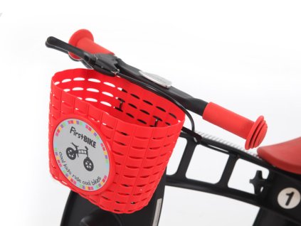 red basket on bike