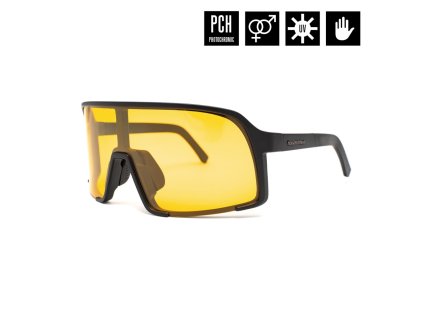 Brýle Horsefeathers Magnum Photochromic matt black/yellow