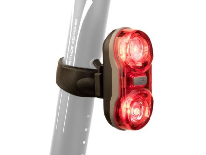 Světlo Author zadní A-Duplex X7  20lm černá/červené-sklo