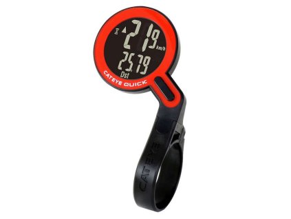 Cyklopočítač CATEYE Quick (RS100W) černá/červená
